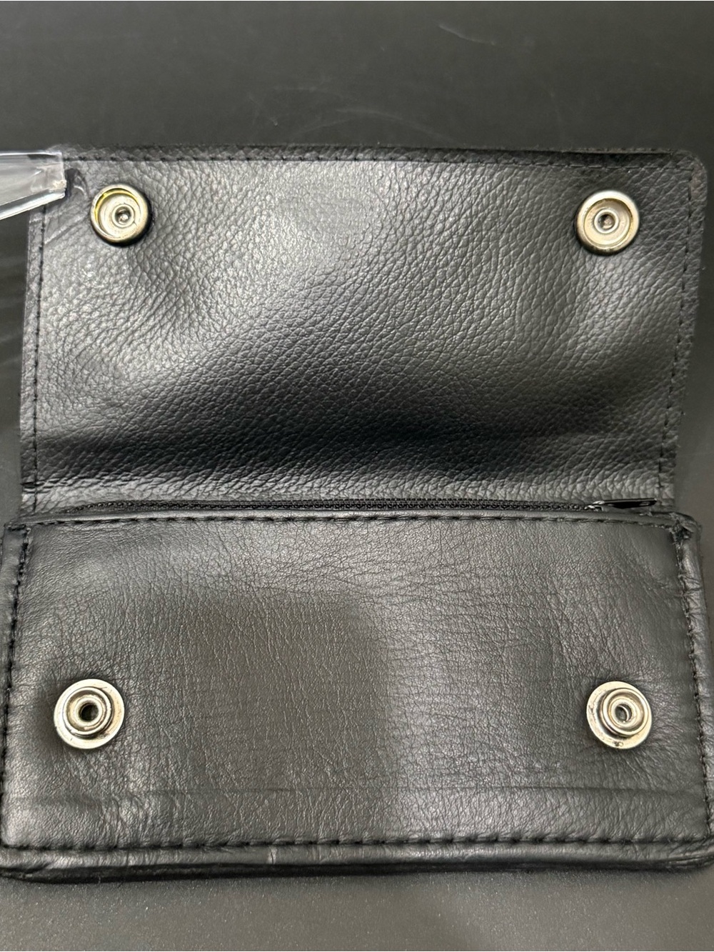Vintage Harley-Davidson Black Embroidered Eagle Biker Wallet 6”X3.5” NO CHAIN - Picture 8 of 15